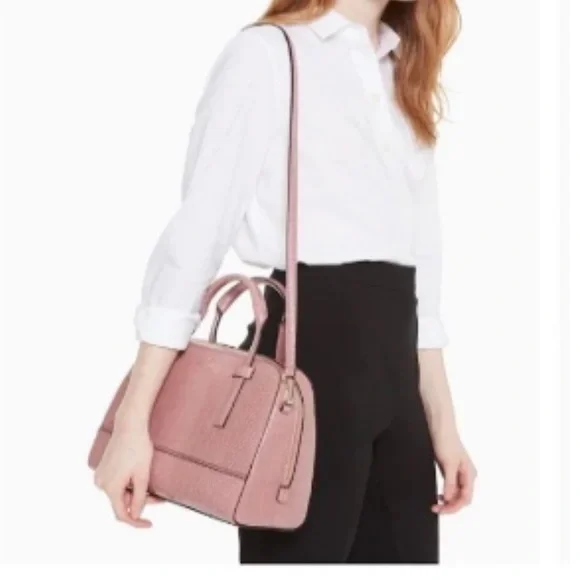 KATE SPADE Dusty Peony Street Exotic Felix Handbag - Picture 10 of 10